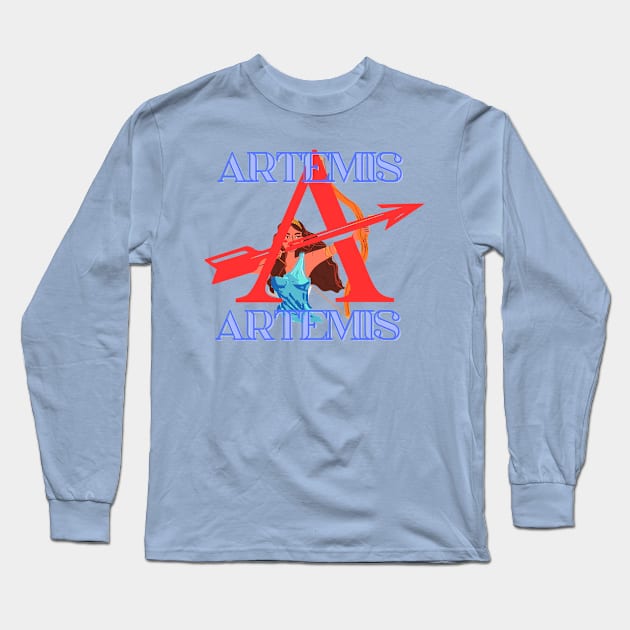 Artemis mission pretty woman ( wink) Long Sleeve T-Shirt by LuluCybril